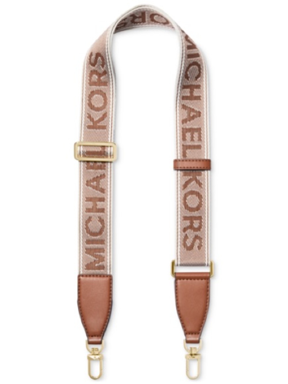 Michael Kors Jet Set Travel 40mm Logo Gold Webbing Strap